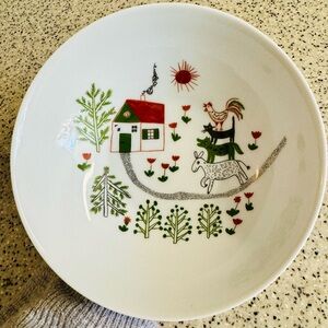 Rare Mid Century Vtg.Johann Haviland hand painted porcelain bowl.Bavaria Germany
